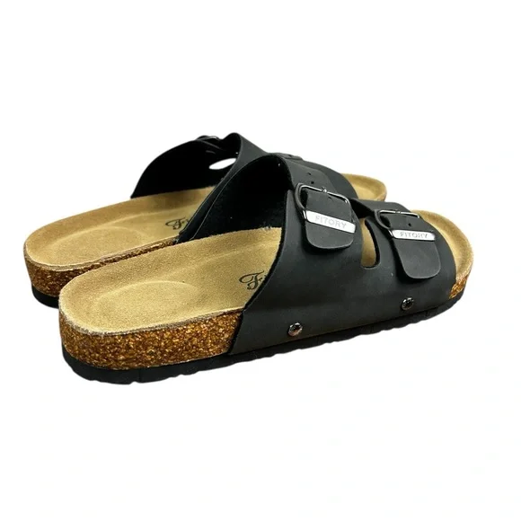 FITORY Womens Flat Sandals with Cork Footbed - Picture 4 of 9